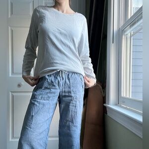 J Jill 100% Pima cotton long sleeve tee XL EUC ivory basic